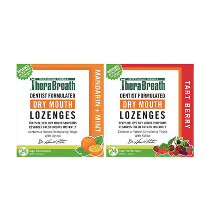 NaturalSolutions | TheraBreath, Dry Mouth Lozenges, Mandarin Mint, Tart Cherry, Freshens Breath