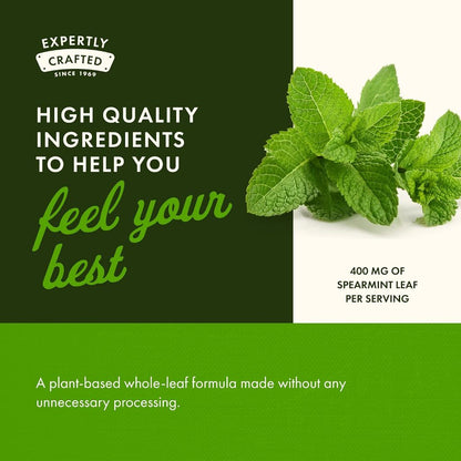 HealthilyYou | Swanson, Full Spectrum® Spearmint Leaf, 400 mg, 60 Capsules  Digestive Support