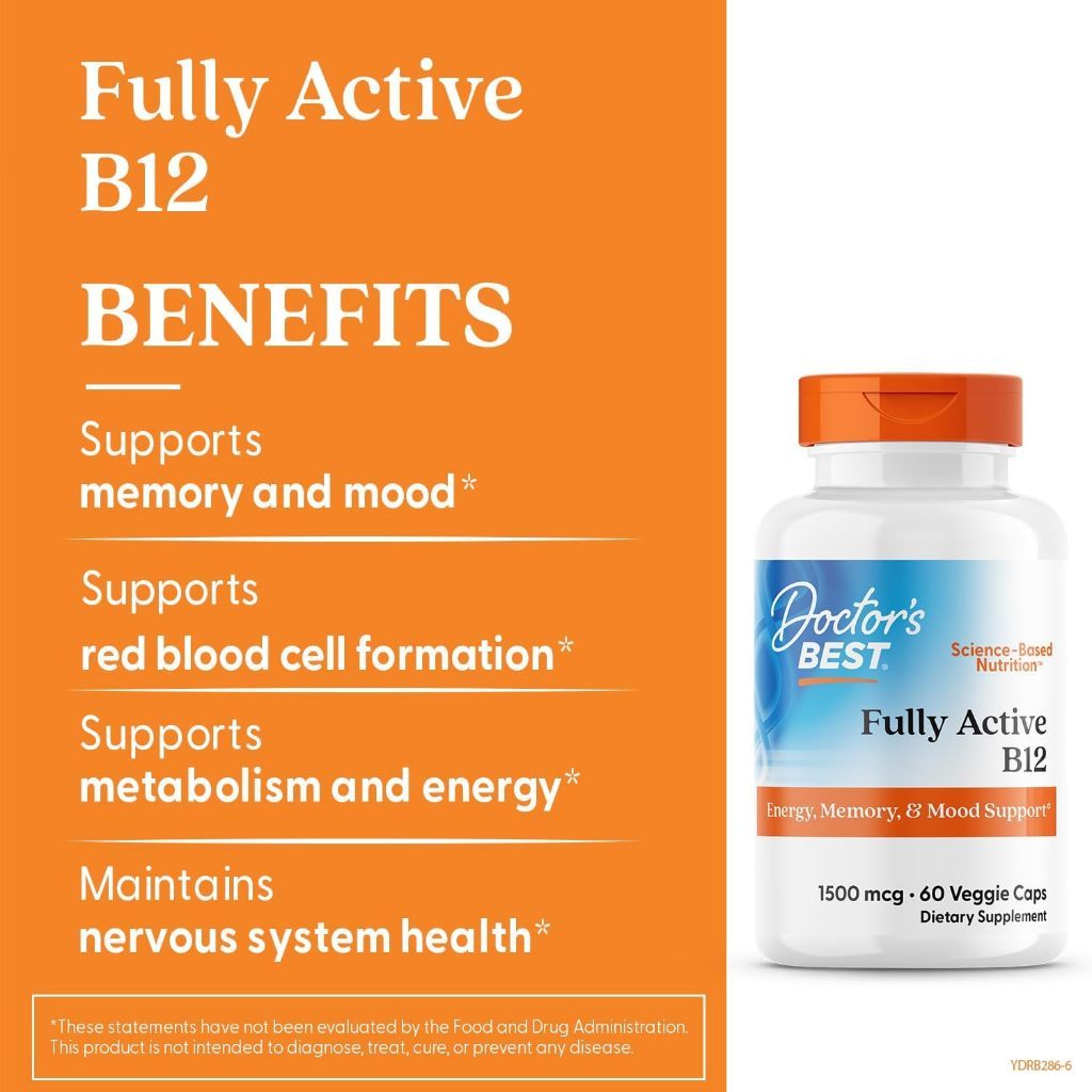 USA Supplements | Doctor's Best, Fully Active B12 ( Supports Energy Metabolism )