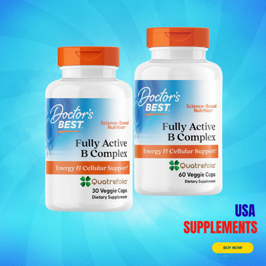 USA Supplements | Doctor's Best, Fully Active B Complex with Quatrefolic ( Metabolism Support )