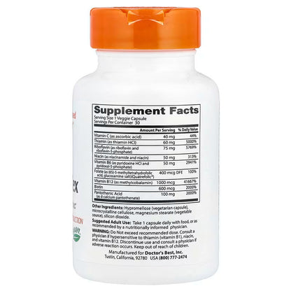 USA Supplements | Doctor's Best, Fully Active B Complex with Quatrefolic ( Metabolism Support )