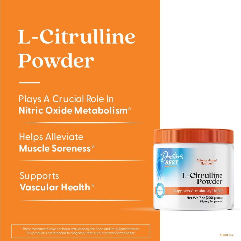 USA Supplements | Doctor's Best, L-Citrulline Powder ( Improves Blood Flow )