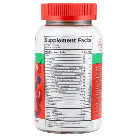 USA Supplements | SmartyPants, Kids Organic, Multi & Omegas Gummies ( Supports Brain Development )
