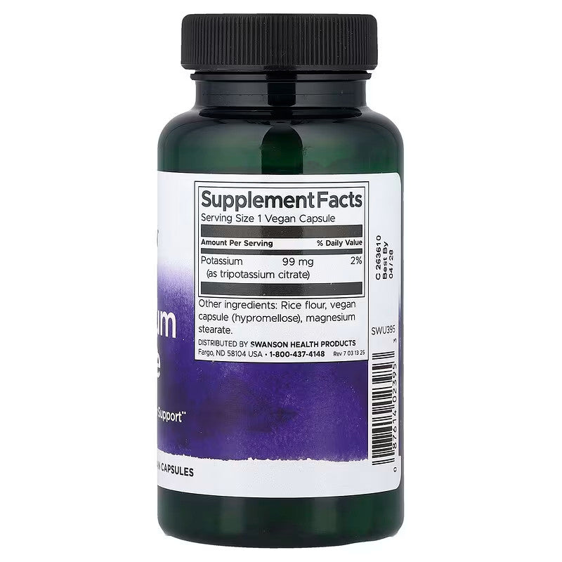 USA Supplements | Swanson, Potassium Citrate ( Heart and Cardiovascular Health )