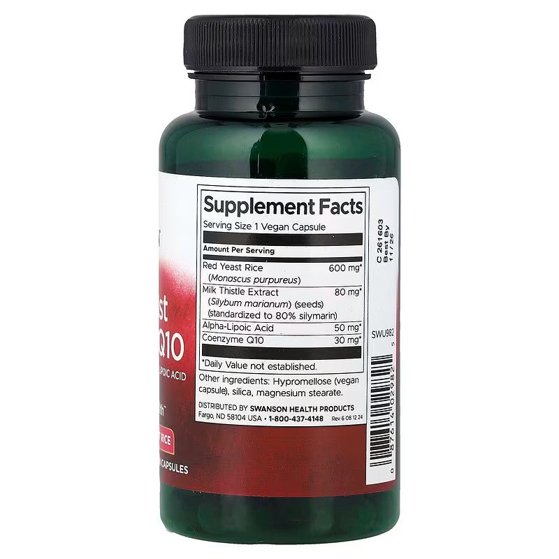 USA Supplements | Swanson, Red Yeast Rice & CoQ10 ( Cardiovascular Health )