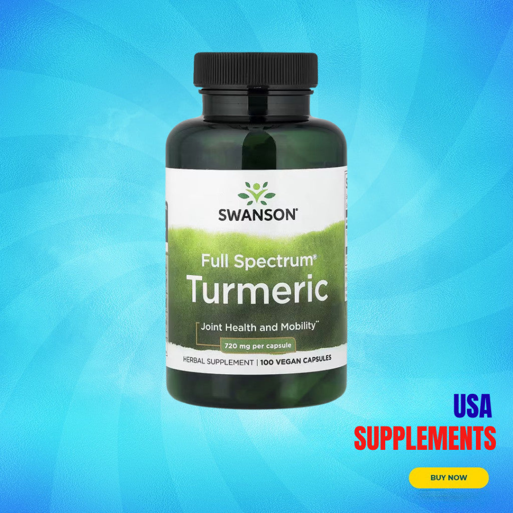 USA Supplements | Swanson, Full Spectrum® Turmeric, 100 Vegan Capsules ( Joint Health and Mobility )