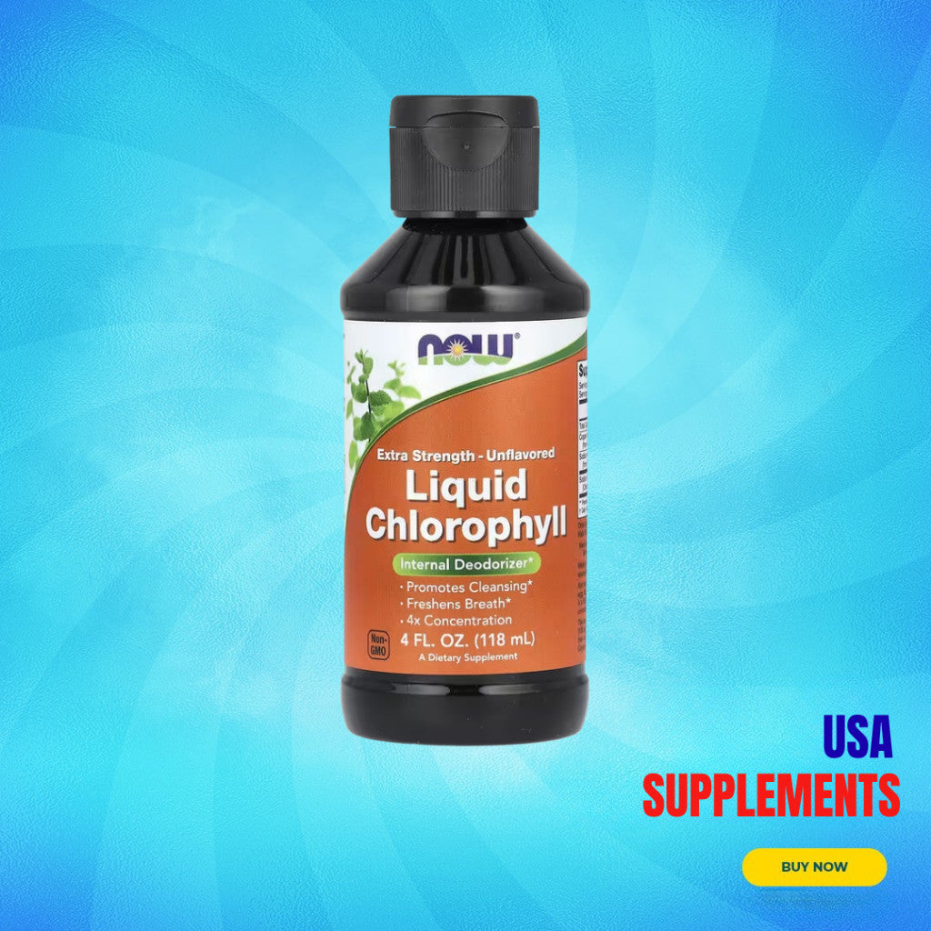 USA Supplements | NOW Foods, Liquid Chlorophyll, Unflavored, 4 fl oz ( Digestive Health )