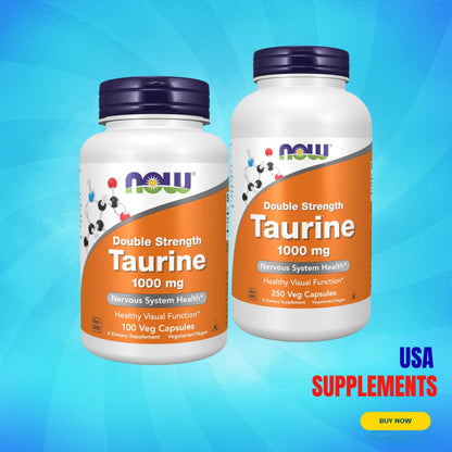 USA Supplements | NOW Foods, Taurine ( Nervous System Health )