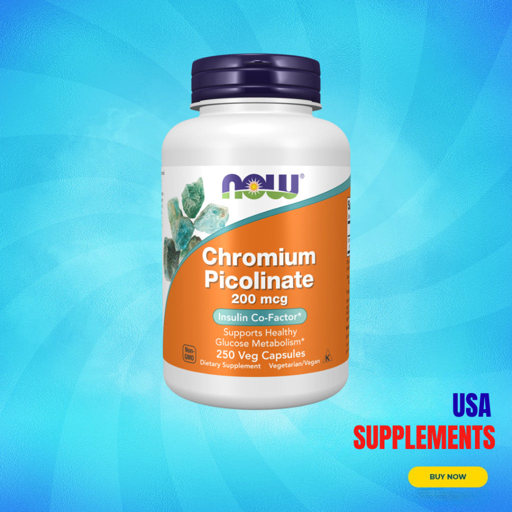 USA Supplements | NOW Foods, Chromium Picolinate ( Supports Healthy Glucose Metabolism )