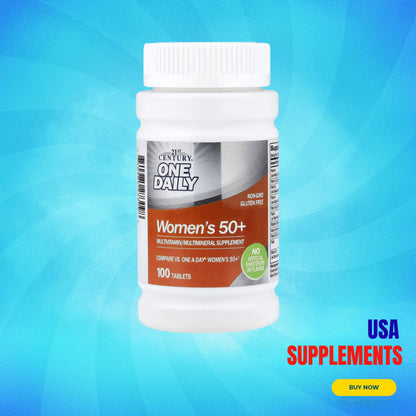 USA Supplements | 21st Century, One Daily, Women's 50+, 100 Tablets ( Supports Bone & Joint Health )