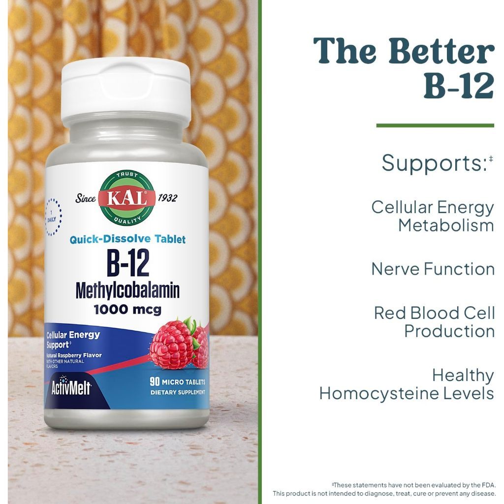 USA Supplements | KAL, B-12 Adenosylcobalamin, Strawberry ( Healthy Energy Support )