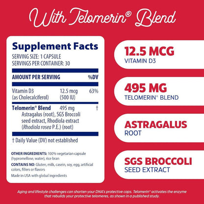 USA Supplements | Enzymedica, Telomere Plus ( Supports Cellular Health and Longevity )