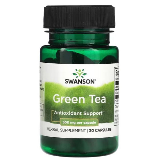 HealthilyYou | Swanson, Green Tea, 500 mg, Capsules, Supports Healthy Metabolism Antioxidant Support