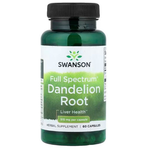 HealthilyYou | Swanson, Full Spectrum® Dandelion Root, 515 mg, 60 Capsules Supports Healthy Liver