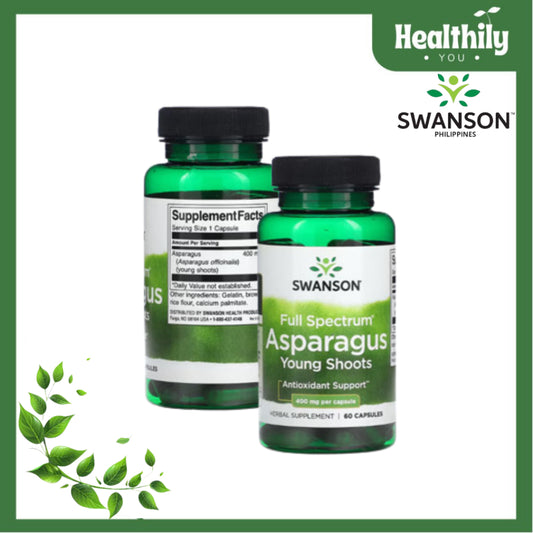 HealthilyYou | Swanson, Full Spectrum Asparagus Young Shoots, 400 mg, 60Capsules Antioxidant Support