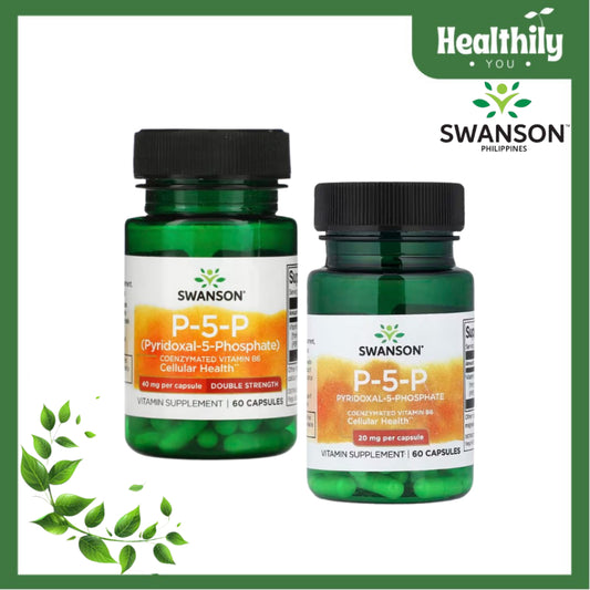 HealthilyYou | Swanson, P-5-P, 20 mg, 40 mg, 60 Capsules Pyridoxal-5-Phosphate Coenzymated VitaminB6