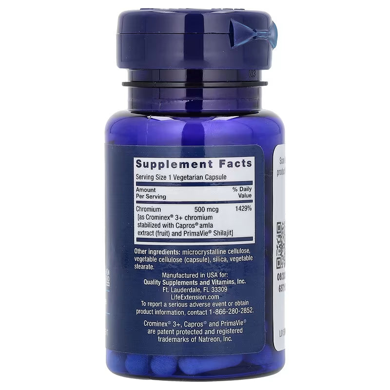 Life Extension, Optimized Chromium with Crominex 3+ ( Promotes Normal Cellular Energy Production )
