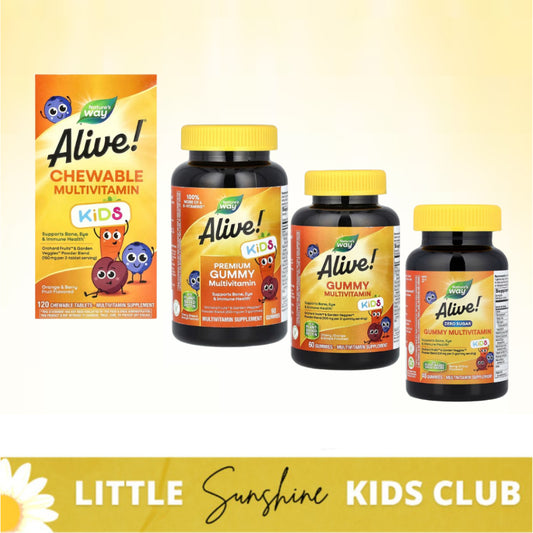 LittleSunshine | Nature's Way, Alive! Kids, Chewable Multivitamin, Supports Bone Eye & Immune Health