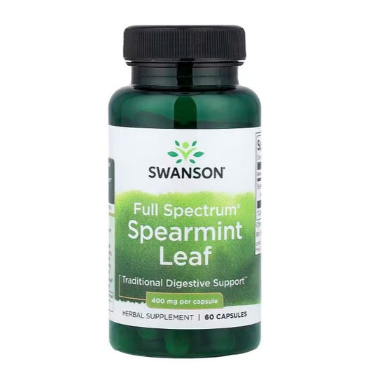 HealthilyYou | Swanson, Full Spectrum® Spearmint Leaf, 400 mg, 60 Capsules  Digestive Support