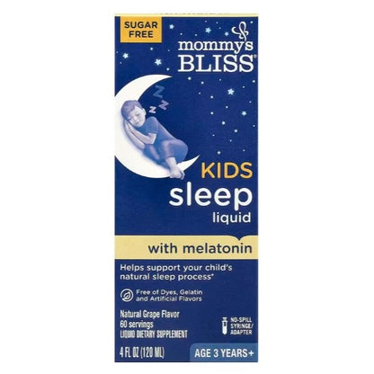 LittleSunshine | Mommy's Bliss, Kids Sleep Liquid with Melatonin, Age 3 Years+, Natural Grape,