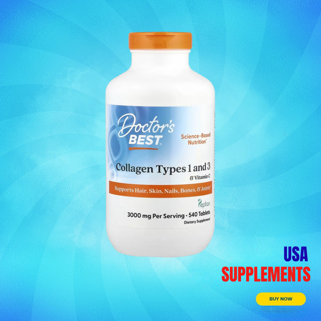 USA Supplements | Doctor's Best, Collagen Types 1 & 3 with Vitamin C ( Skin Health & Appearance )