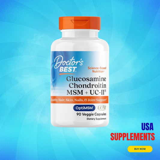 USA Supplements | Doctor's Best, Glucosamine Chondroitin, MSM + UCII ( Improves Joint Comfort )