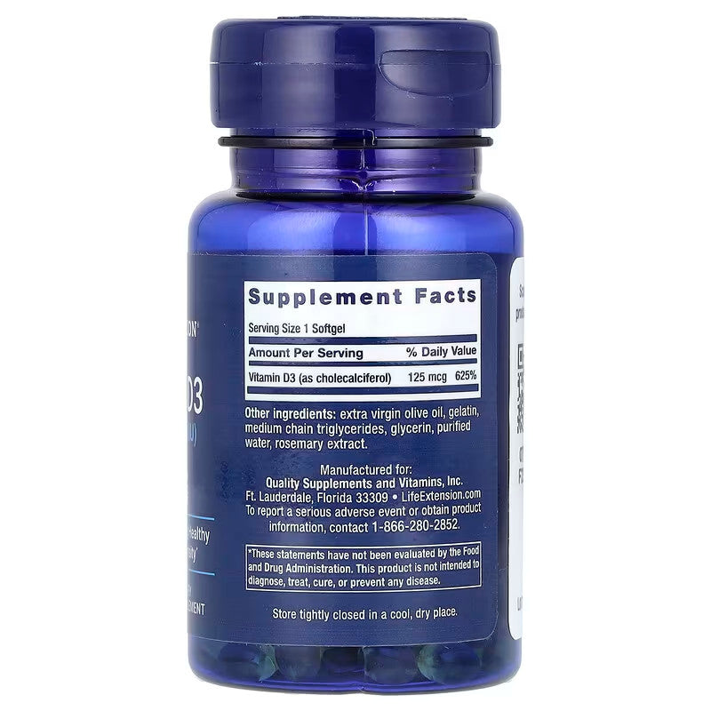 USA Supplements | Life Extension, Vitamin D3 ( Immune System Support, Bone & Teeth Health )