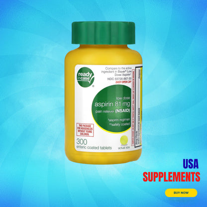 USA Supplements | Ready in Case, Aspirin ( Heart Protection & Blood Clot Regulation )