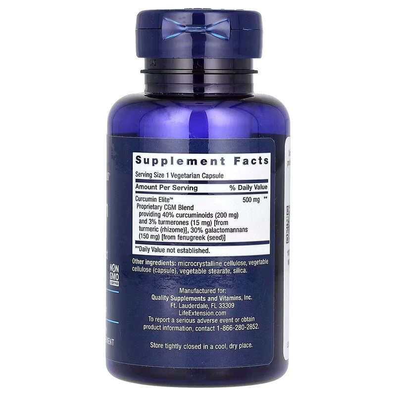 USA Supplements | Life Extension, Curcumin Elite, 60 Veg Caps ( Antioxidant Protection )