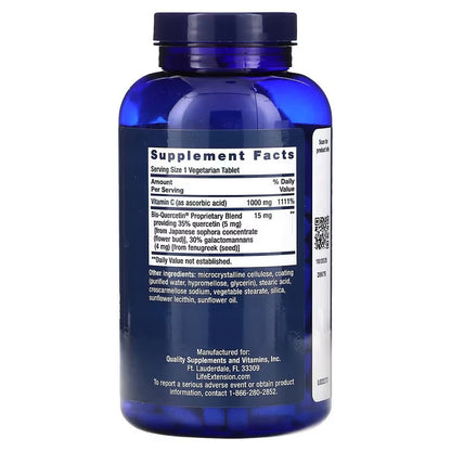 USA Supplements | Life Extension, Vitamin C and Bio-Quercetin, 250 Veg Tabs ( Antioxidant Support )