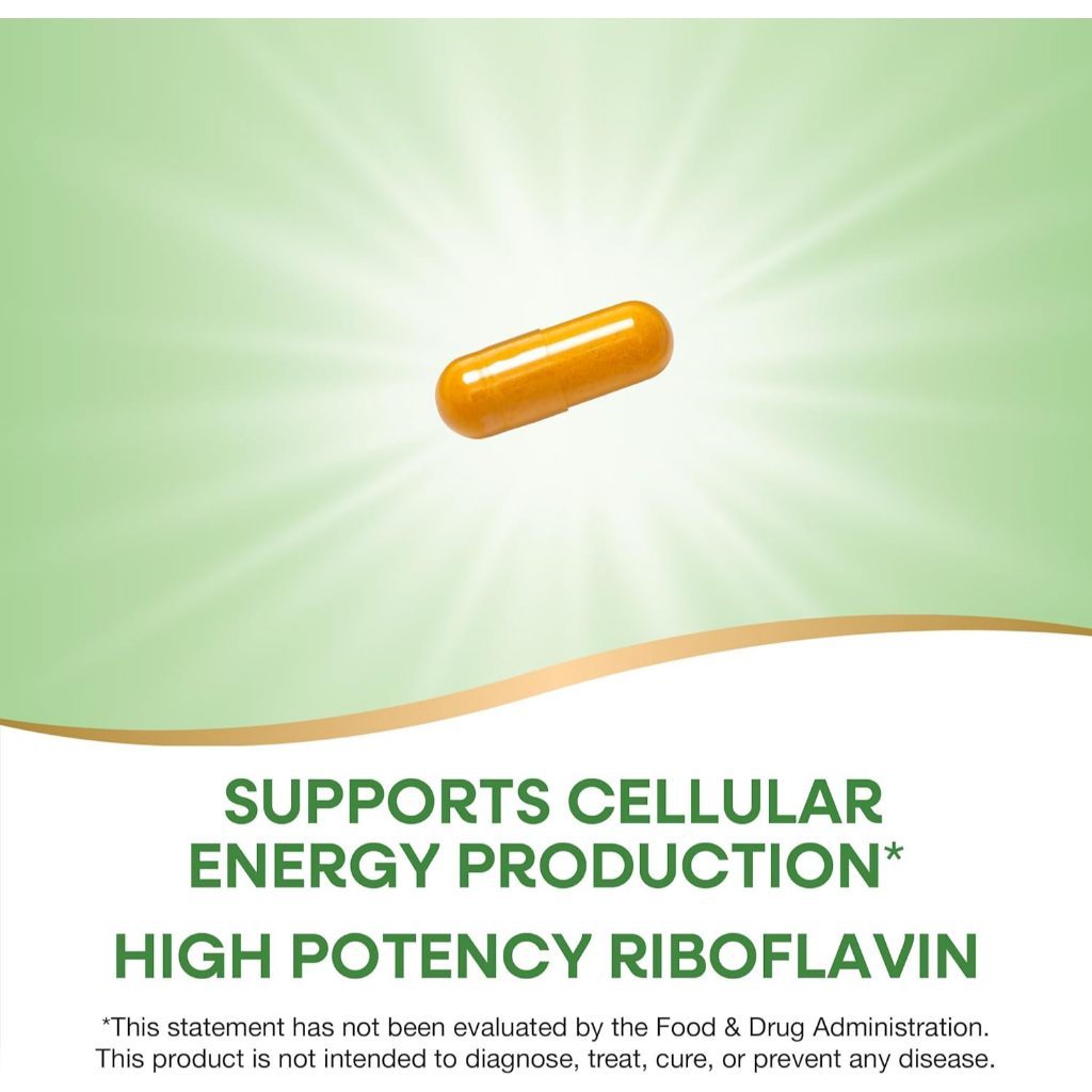 USA Supplements | Nature's Way, Riboflavin Vitamin B2 ( Supports Metabolism )