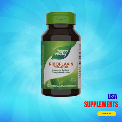 USA Supplements | Nature's Way, Riboflavin Vitamin B2 ( Supports Metabolism )