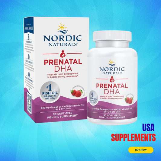 USA Supplements | Nordic Naturals, Prenatal DHA, Strawberry ( Babie's Brain Development )
