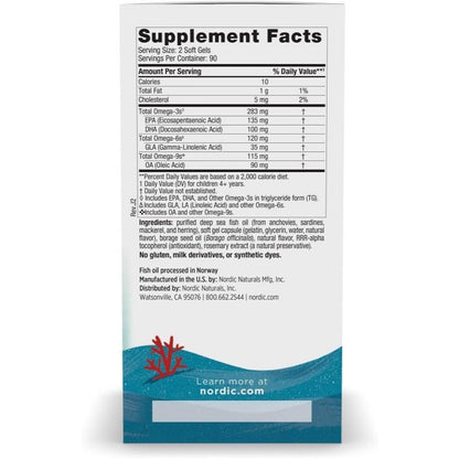 USA Supplements | Nordic Naturals, Complete Omega Junior, 180 Mini Soft Gels ( Supports Brain )