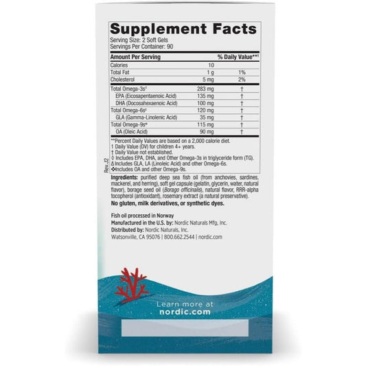 USA Supplements | Nordic Naturals, Complete Omega Junior, 180 Mini Soft Gels ( Supports Brain )