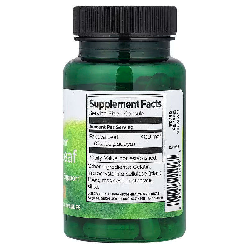 USA Supplements | Swanson, Full Spectrum® Papaya Leaf ( Digestive Support )
