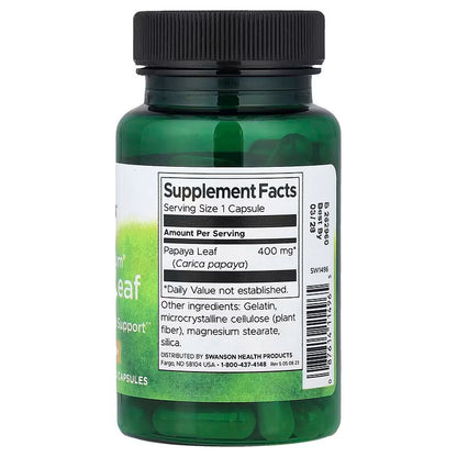 USA Supplements | Swanson, Full Spectrum® Papaya Leaf ( Digestive Support )