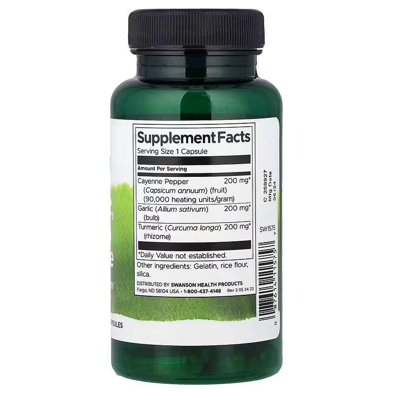USA Supplements | Swanson, Turmeric, Garlic & Cayenne ( Cardiovascular & Bone Health )