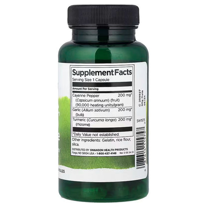 USA Supplements | Swanson, Turmeric, Garlic & Cayenne ( Cardiovascular & Bone Health )