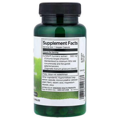 USA Supplements | Swanson, CurQfen® Curcumin/Fenugreek Complex ( Joint Health and Mobility