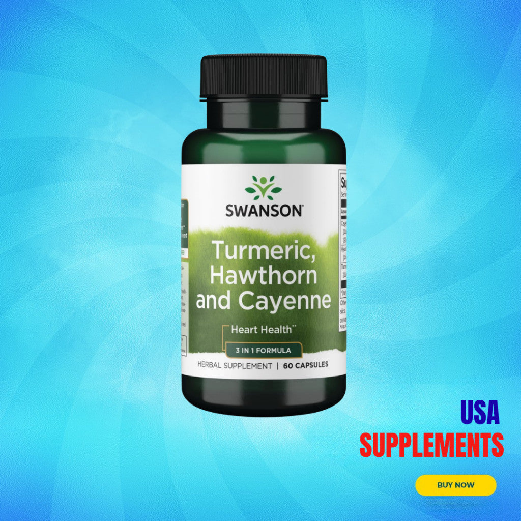 USA Supplements | Swanson, Turmeric, Hawthorn and Cayenne ( Heart and Cardiovascular Health )