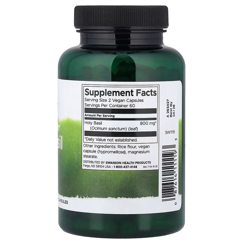 USA Supplements | Swanson, Full Spectrum® Holy Basil Leaf ( Stress Support )