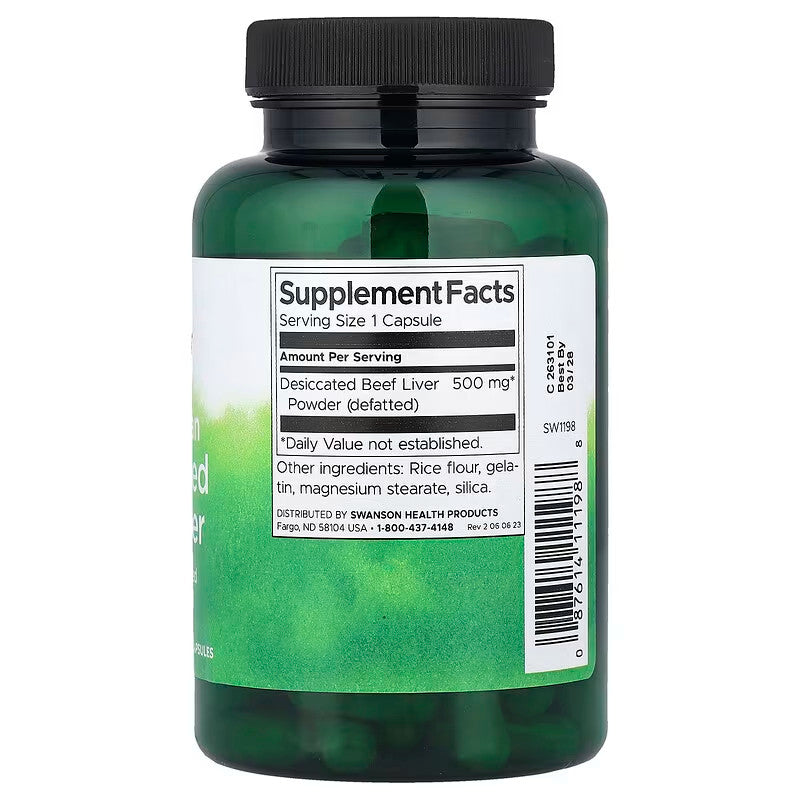 USA Supplements | Swanson, Argentinian Desiccated Beef Liver ( Healthy Energy Levels )
