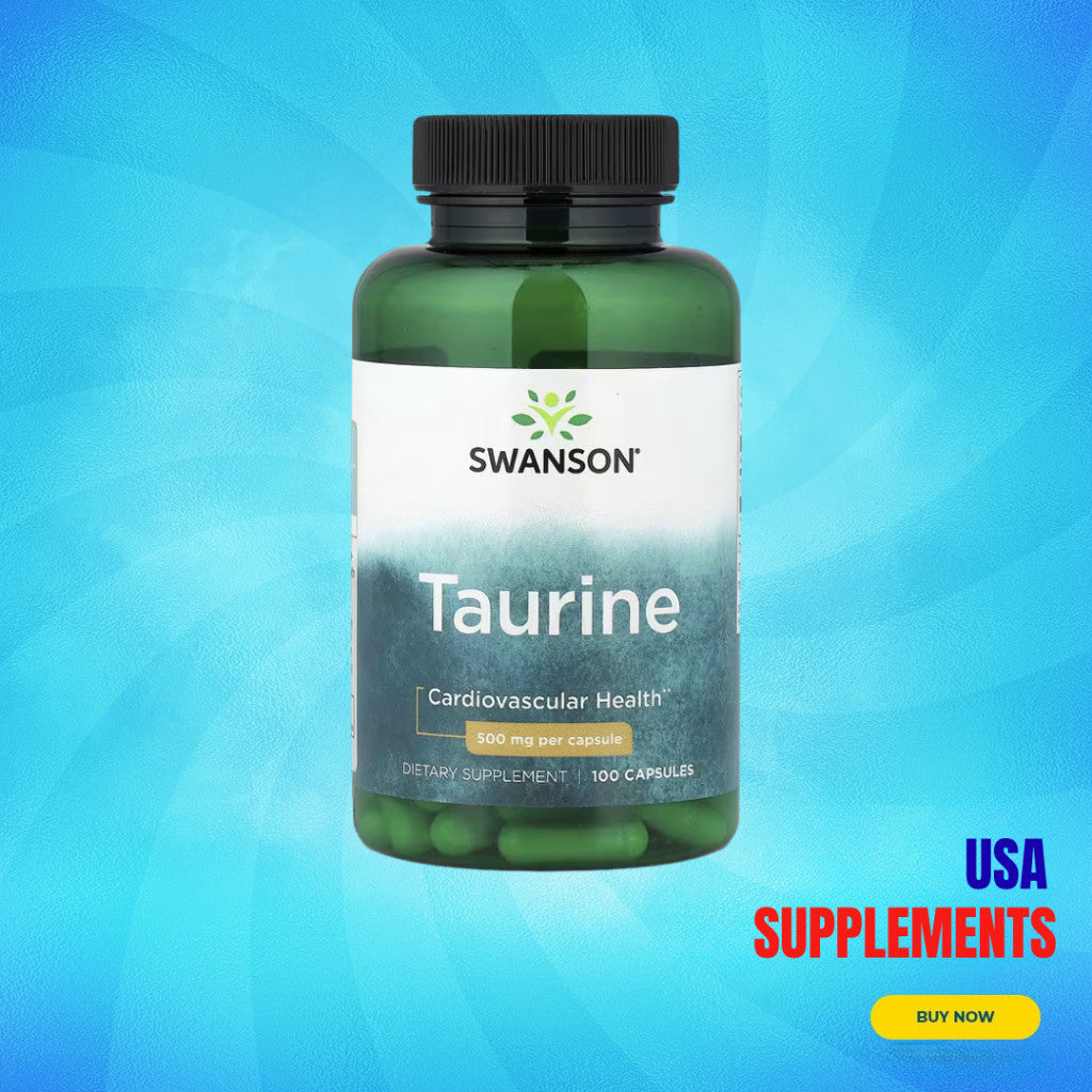 USA Supplements | Swanson, Taurine, 500 mg, 100 Capsules ( Cardiovascular Health )