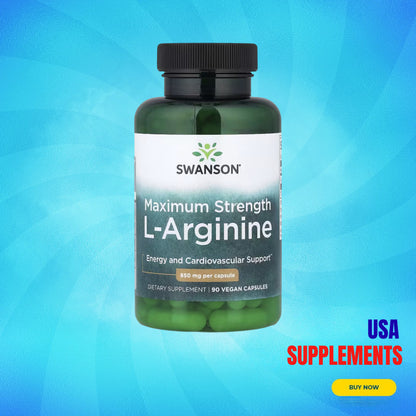 USA Supplements | Swanson, L-Arginine, Maximum Strength ( Energy and Cardiovascular Support )