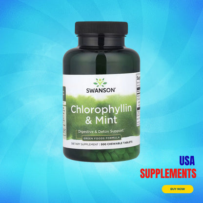 USA Supplements | Swanson, Chlorophyllin & Mint ( Digestive & Detox Support )