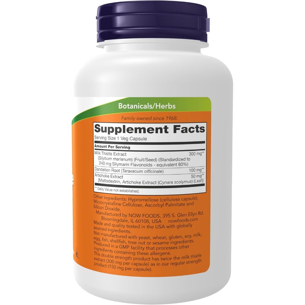 USA Supplements | NOW Foods, Milk Thistle Extract, 300 mg, 200 Veg Caps ( Detox & Liver Support )