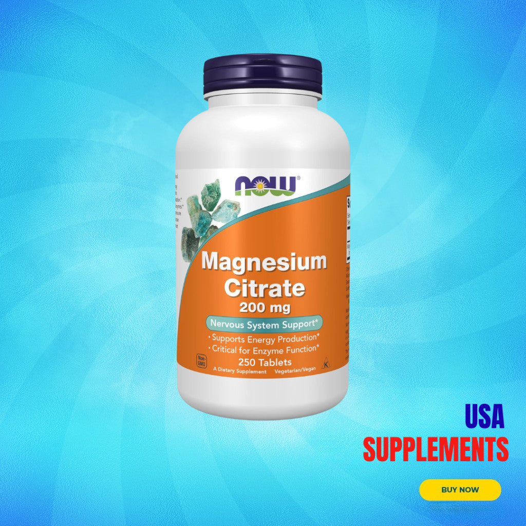 USA Supplements | NOW Foods, Magnesium Citrate, 250 Tablets ( Nervous System Support )