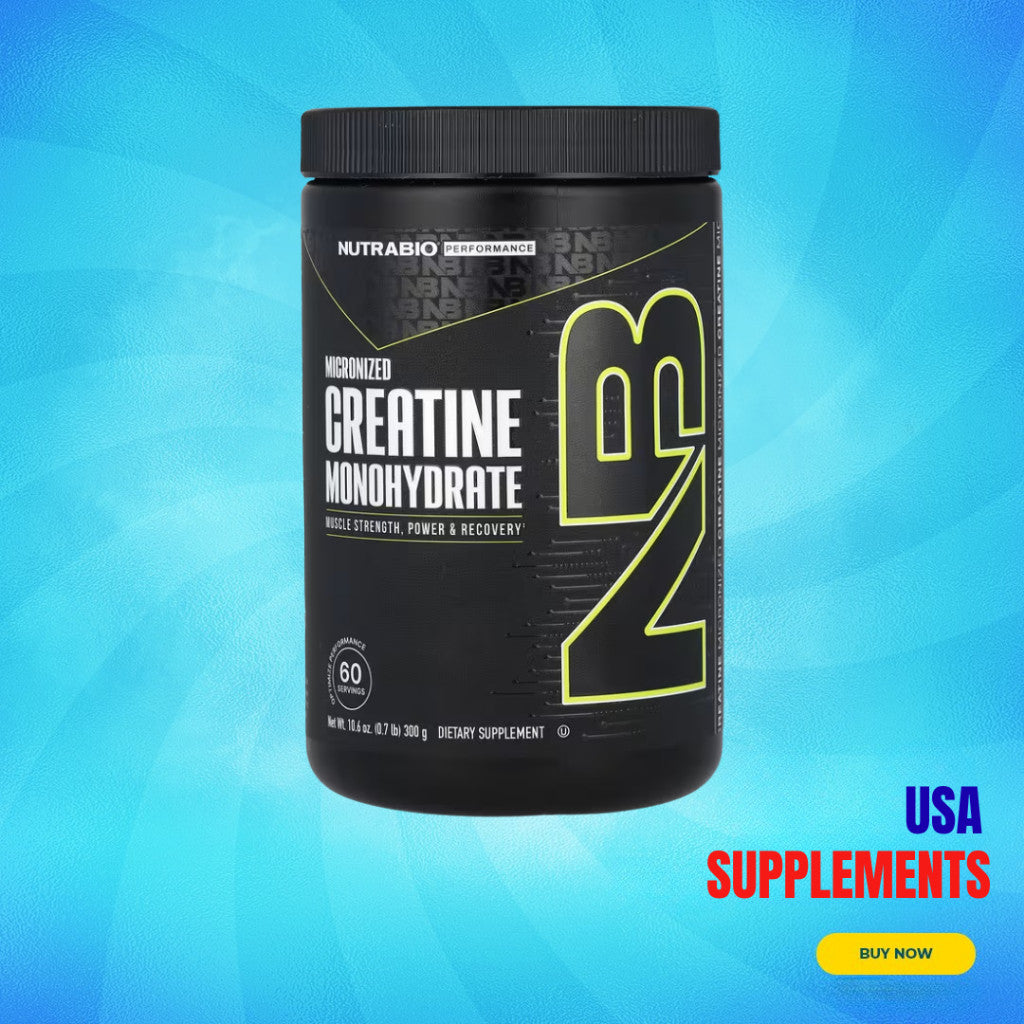 USA Supplements | NutraBio, Micronized Creatine Monohydrate, 10.6 oz ( Muscle Strength )