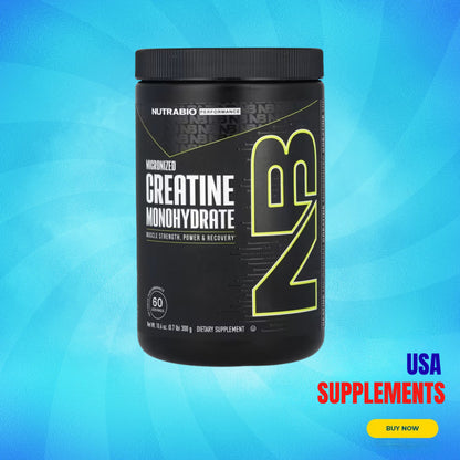 USA Supplements | NutraBio, Micronized Creatine Monohydrate, 10.6 oz ( Muscle Strength )